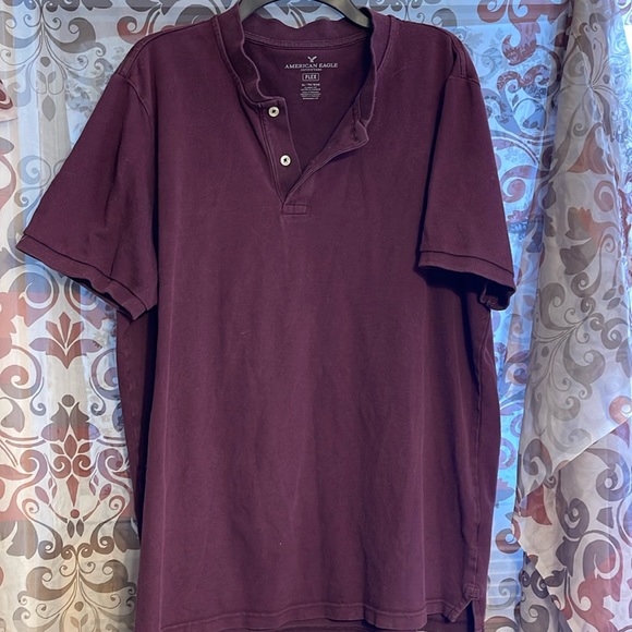 Men’s Burgundy American Eagle Polo Crew Neck - Picture 1 of 1